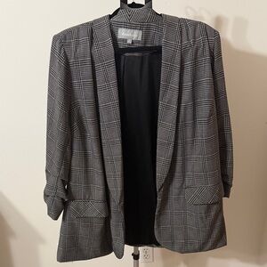 Daniel Rainn Black and Gray Checkered Blazer